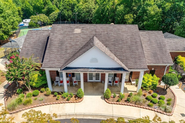 view of front of property with a patio area