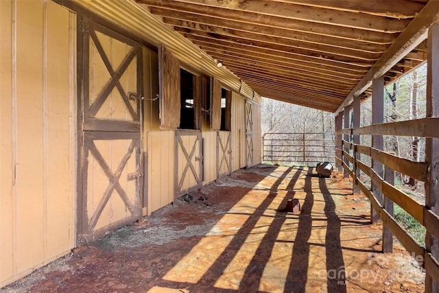 view of stable