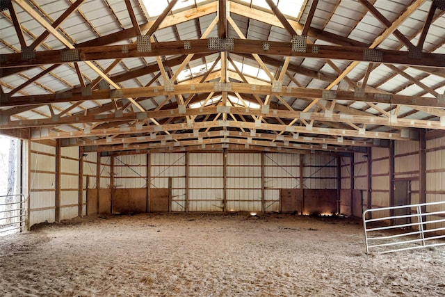 garage featuring metal wall