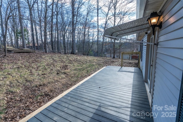 view of wooden deck