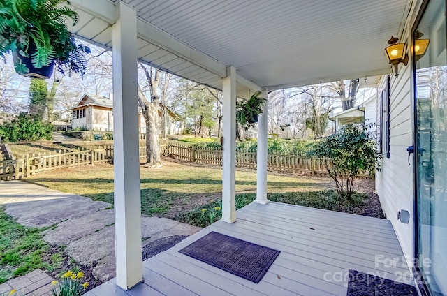 view of patio / terrace with fence