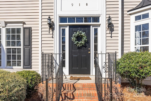 view of doorway to property