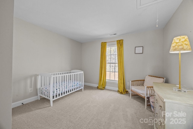 unfurnished bedroom with light carpet