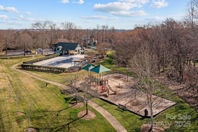 birds eye view of property