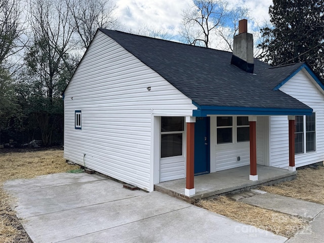 exterior space with covered porch