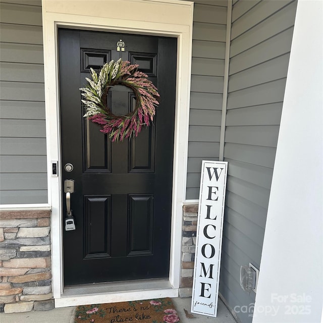 view of doorway to property