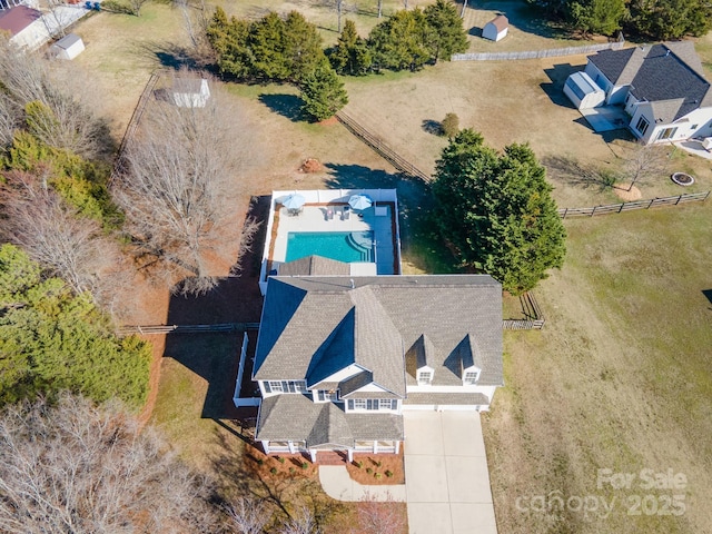 birds eye view of property