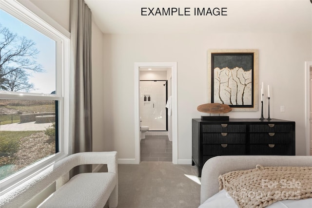 11016 Tyler Brook Ln Unit Oak0036, Mint Hill, NC 28227 - carpeted bedroom featuring baseboards and ensuite bathroom