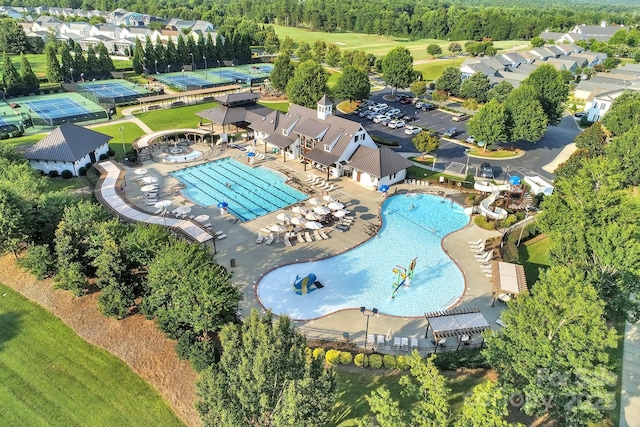 birds eye view of property