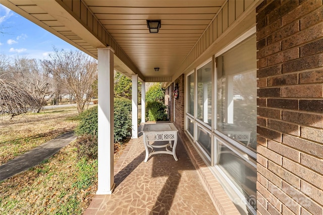 view of patio / terrace featuring covered porch