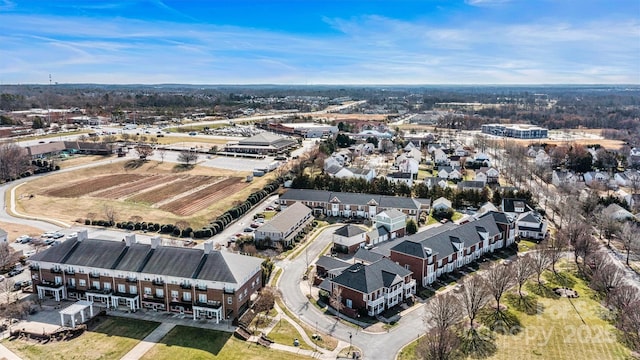 drone / aerial view with a residential view