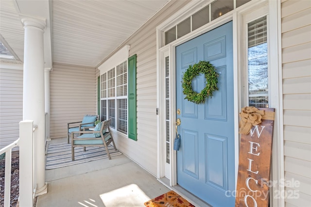 view of doorway to property