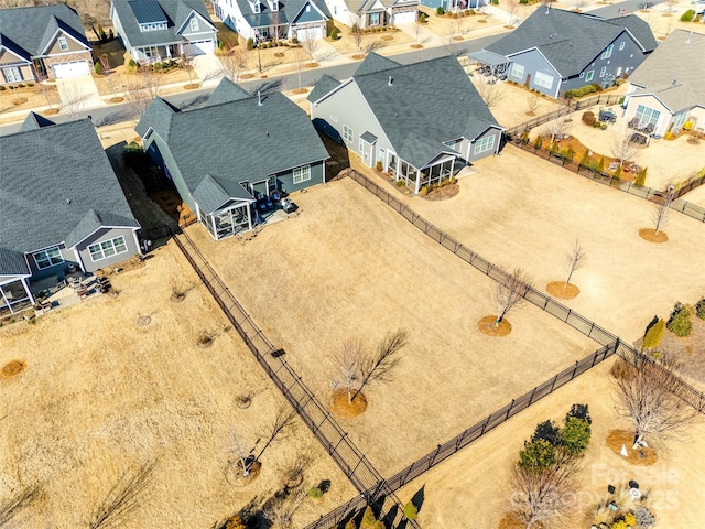 aerial view featuring a residential view