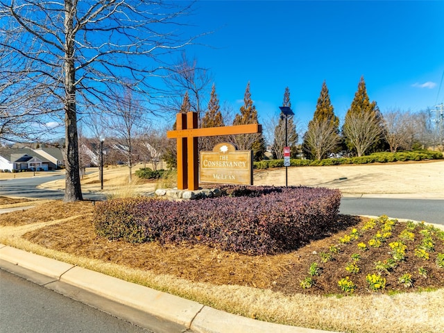 view of community sign