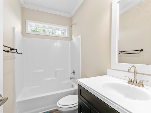 35 Dawson Steele Ct, Asheville, NC 28803 - full bath with crown molding, vanity, and shower / washtub combination