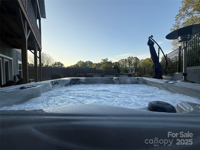 35 Dawson Steele Ct, Asheville, NC 28803 - view of pool with a fenced backyard, a hot tub, and a pool