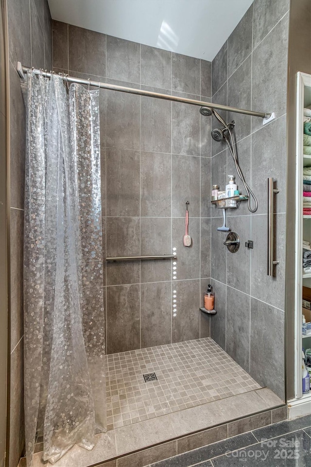 bathroom with walk in shower