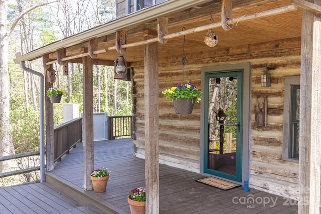 14 Woods Rd, Fairview, NC 28730 - view of wooden deck