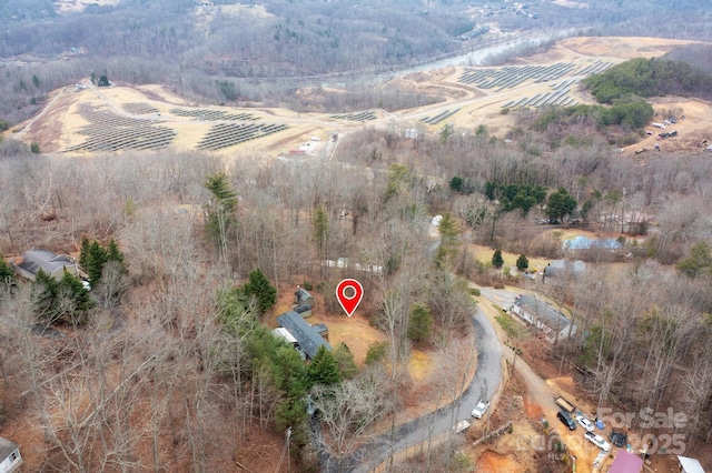 bird's eye view with a rural view