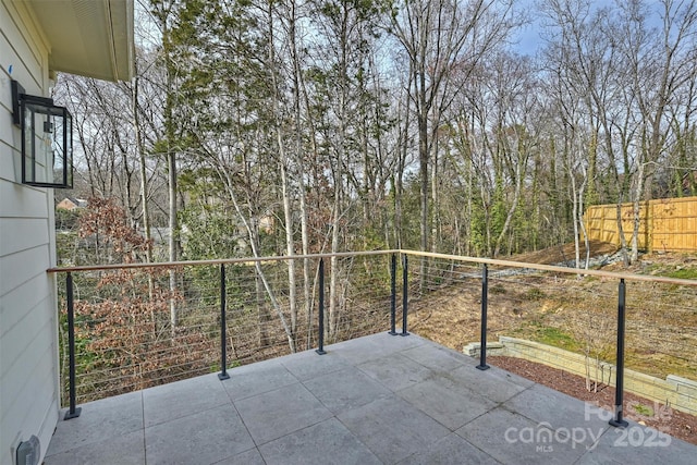 view of patio with fence