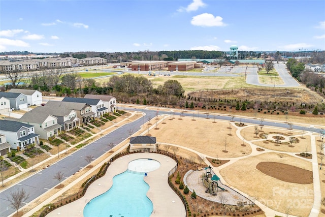 birds eye view of property featuring a residential view