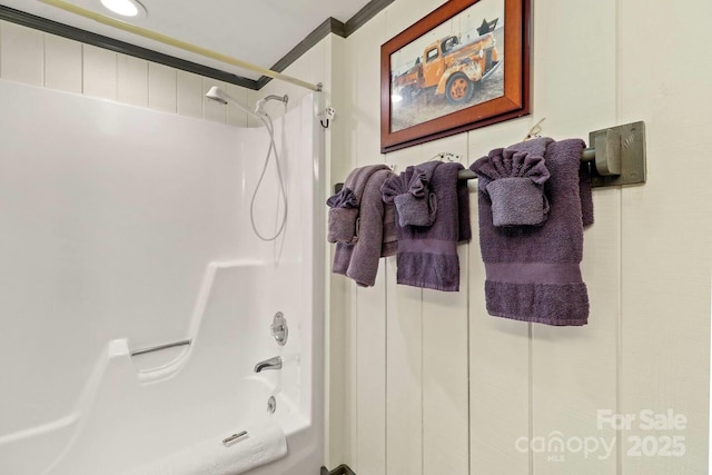 bathroom featuring bathing tub / shower combination