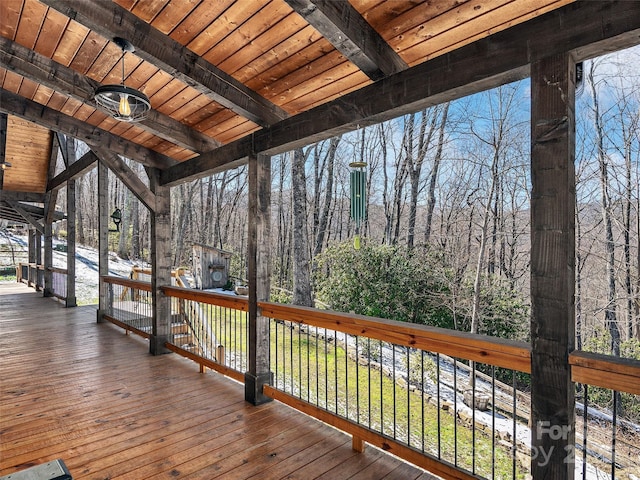 view of wooden terrace