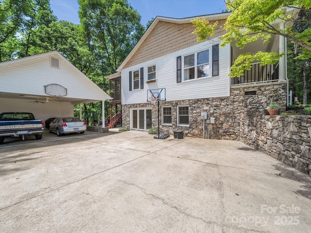 2988 Parks Lafferty Rd, Concord, NC 28025 - back of property with stone siding