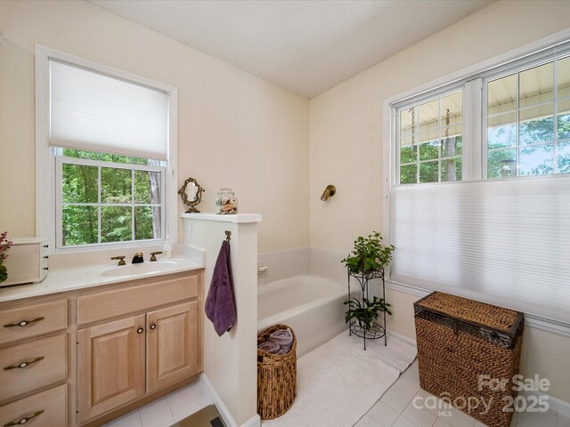 2988 Parks Lafferty Rd, Concord, NC 28025 - full bath with plenty of natural light, tile patterned flooring, and a garden tub
