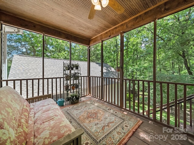 2988 Parks Lafferty Rd, Concord, NC 28025 - sunroom / solarium featuring ceiling fan