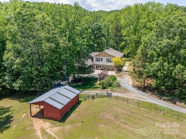 2988 Parks Lafferty Rd, Concord, NC 28025 - view of subject property featuring a heavily wooded area