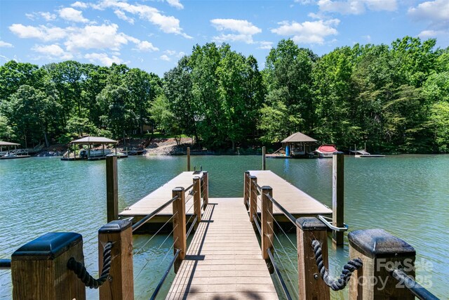353 Whippoorwill Rd, Mooresville, NC 28117 - dock with a gazebo and a water view