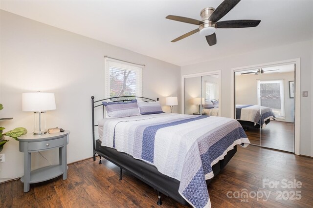 353 Whippoorwill Rd, Mooresville, NC 28117 - bedroom with wood finished floors and ceiling fan