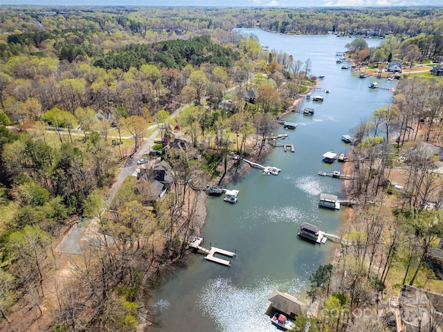 353 Whippoorwill Rd, Mooresville, NC 28117 - aerial view of a nearby body of water, a forest, and a marina