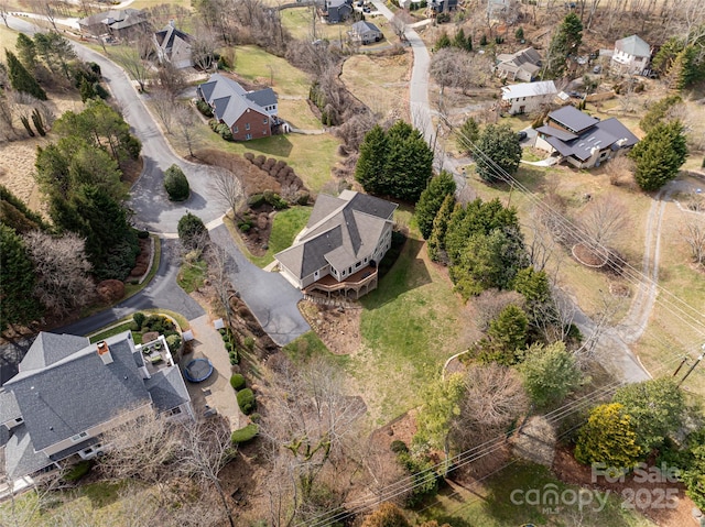 drone / aerial view with a residential view