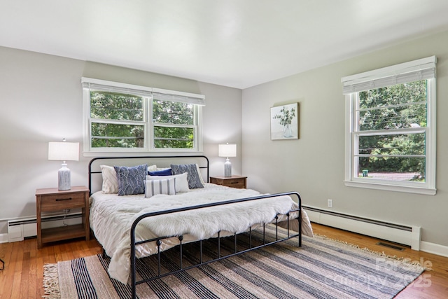 324 Old Leicester Hwy, Asheville, NC 28806 - bedroom featuring a baseboard radiator and wood finished floors