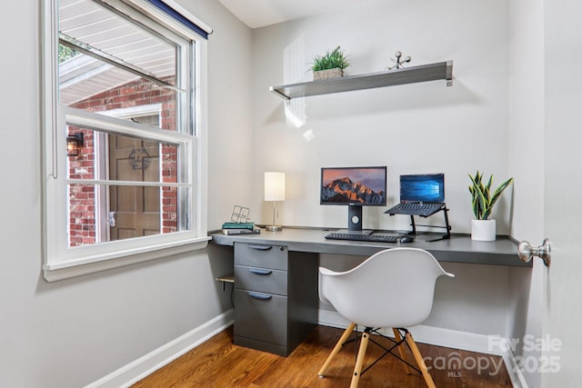 324 Old Leicester Hwy, Asheville, NC 28806 - office space featuring wood finished floors and built in study area