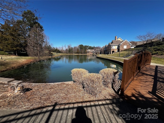 view of water feature