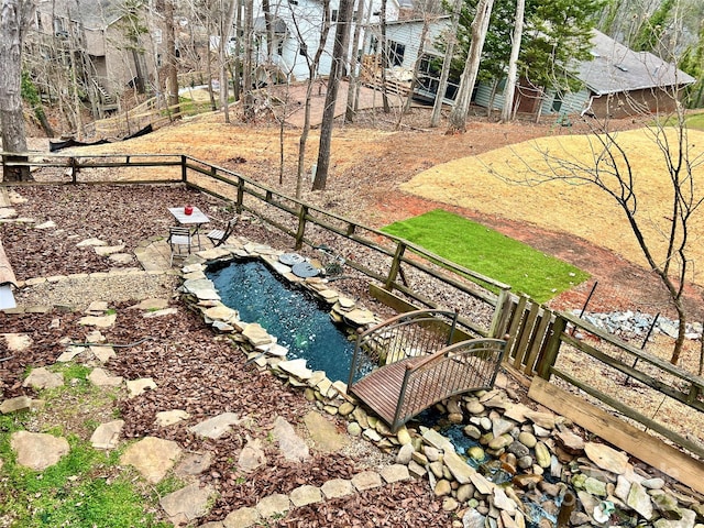 9009 Cebu Ct, Fort Mill, SC 29708 - view of pool featuring fence and a small pond