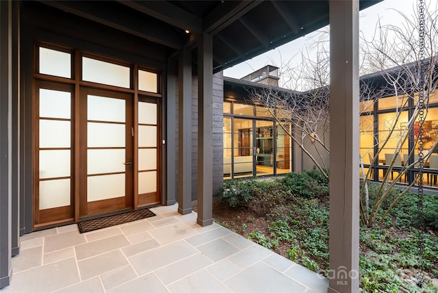 view of doorway to property