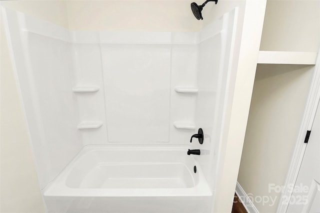 bathroom featuring bathtub / shower combination