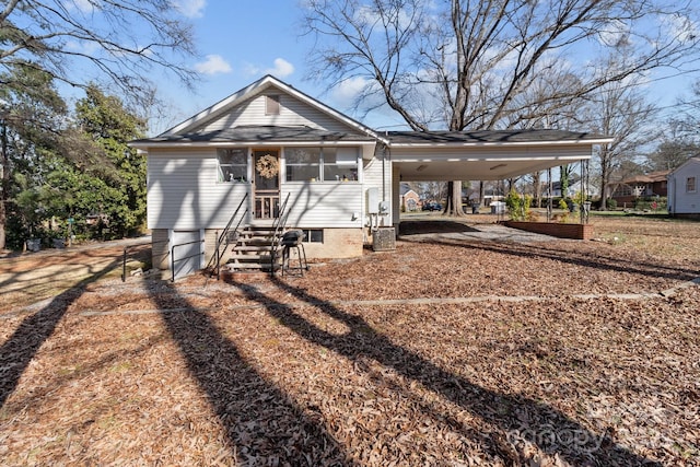 1216 Innis Ave, Kannapolis, NC 28081 - view of front of property featuring an attached carport and entry steps