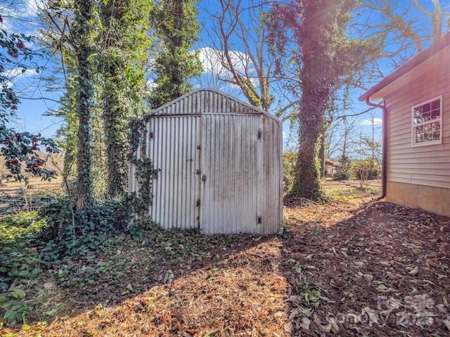 view of shed