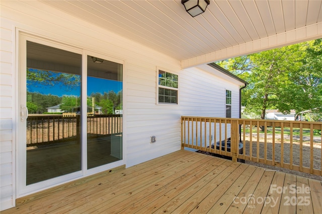 view of wooden deck