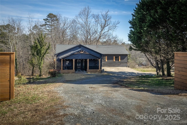 view of front of home