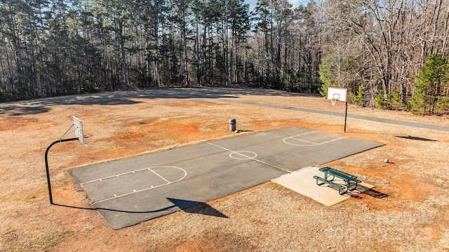 view of sport court with community basketball court