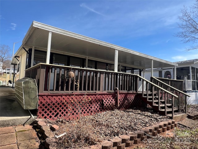 view of rear view of property