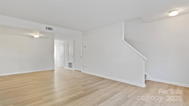 unfurnished room featuring light hardwood / wood-style flooring