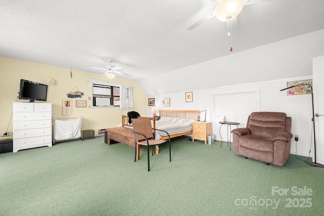 53 Hackberry Ln, Waynesville, NC 28785 - bedroom featuring carpet, a textured ceiling, and a ceiling fan