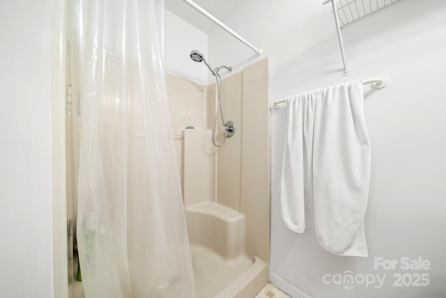 53 Hackberry Ln, Waynesville, NC 28785 - bathroom with a shower with curtain